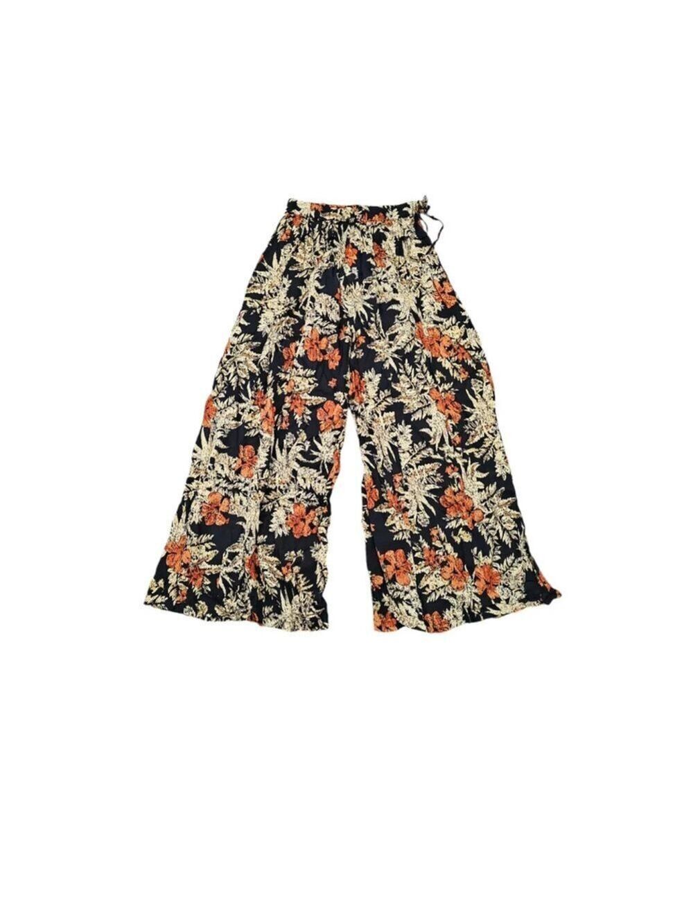 Raga Island Fever Floral Wide Leg Boho Pants Sz S - Picture 3 of 10